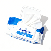 Lingettes pour peaux sensibles sans parfum, hypoallergéniques, à pH équilibré, jetables dans les toilettes