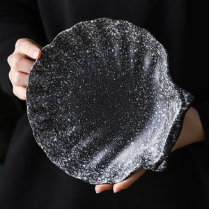 Plato de seguridad para lavavajillas de estilo <span class=keywords><strong>japonés</strong></span>, plato negro vintage para <span class=keywords><strong>restaurante</strong></span>, vajilla de cerámica para cocina, plato de <span class=keywords><strong>sushi</strong></span> para comida - Product Image 4