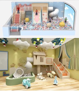 Equipo <span class=keywords><strong>de</strong></span> Juegos Interior Brillante y Suave para Niños, Casa <span class=keywords><strong>de</strong></span> Juegos con Doble Tobogán, Interactiva, Sensorial, Física y Social, para Cafeterías y Escuelas - Product Image 4
