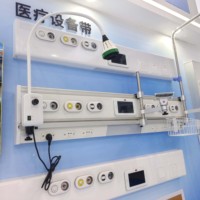 Système de gaz horizontal pour unité de chevet d'hôpital Hochey Medical VIP avec accessoires de gaz médical et système de fixation