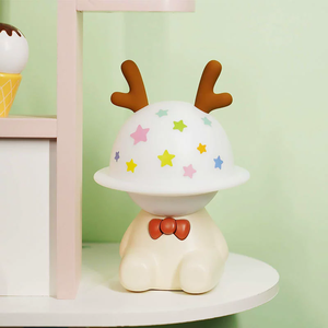DIY USB rechargeable Cute Deer Soft Silicone Sleep <b>Lamp</b> Tap Control Kids Portable Bedroom Night Light With 7 Colors LED Lights - Product Image 6