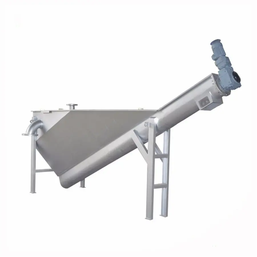 Trabalho poupança grão remoção água grit classificador máquina parafuso imprensa na indústria tratamento de esgoto