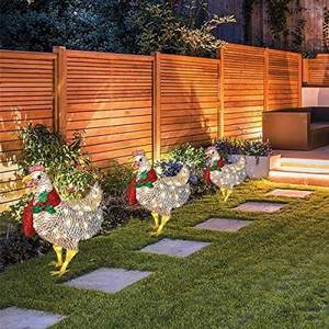 Chicken Christmas Lawn Decorations 2022