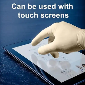 Sarung tangan lateks kerja rumah sakit, sarung tangan sekali pakai lateks gratis bubuk pemeriksaan medis pembersih Hotel - Product Image 6