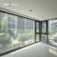 Fenêtre à battant en aluminium à prix abordable, insonorisée, avec verre isolant pour maison, bureau, hôtel