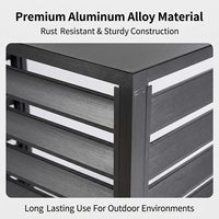 Nouvelle Housse de Climatiseur Extérieure en Aluminium Style Persienne, Étanche aux Intempéries, avec Grille de Ventilation Découpée au Laser 3D