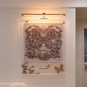 Applique murale LED élégante en laiton, rotative, à tube horizontal, pour l'affichage de tableaux, salle de bain, coiffeuse, usage domestique et commercial - Product Image 4