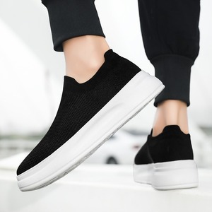 Chaussures d'été respirantes en mesh, style nouveau, à enfiler, pour couples, semelles épaisses, en maille tricotée, chaussures décontractées pour hommes - Product Image 4