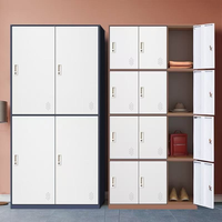 Casiers de vestiaire en métal blanc avec serrure à clé pour salle de sport, école, bureau