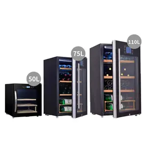 Red Wine Cooler Refrigerador Compacto Geladeira Prateleira de madeira Chiller Uso Doméstico de Alta Qualidade Mini Bar Wine Cabinet Refrigerador