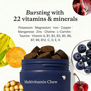 Multivitamínico Masticable Suave <span class=keywords><strong>para</strong></span> <span class=keywords><strong>Perros</strong></span> y Gatos con Aceite de Salmón, Glucosamina, Condroitina y Arándano <span class=keywords><strong>para</strong></span> la Salud de la Piel y las Articulaciones, y Apoyo Digestivo - Product Image 2