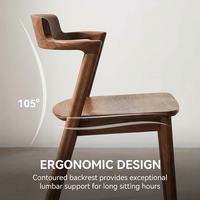 Chaise de salle à manger moderne en bois de frêne massif avec accoudoirs, style mi-siècle, écologique, pour la maison, le bureau, l'école, l'hôtel, couleur personnalisable