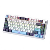 Clavier mécanique K82 USB filaire pour e-sport, co-marqué, avec fixation Gasket, design élégant, bouton rotatif RGB, sans repose-poignets
