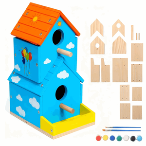 Best verkochte vogelhuisje kinderhoutbewerkingsset DIY houtbewerking bouwprojecten houten vogelhuisje - Product Image 1