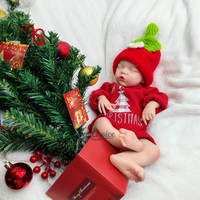 Poupée en silicone réaliste de 17 pouces pour bébé fille, objets de collection en silicone à la mode pour enfants, festival de noël ou cadeau d'anniversaire