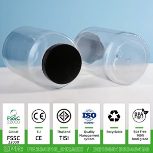 600ml Pet vòng tùy chỉnh nhựa BPA-free sữa dùng một lần chai bán buôn 500ml rõ ràng nhựa tươi chai nước trái cây với mũ - Product Image 3