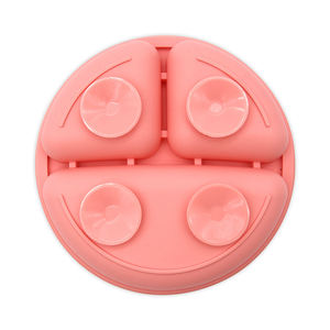 Personnalisé sans BPA bébé alimentation enfant en bas âge dîner collant compartiment aspiration enfants Silicone plaque divisée avec couvercle pour enfants - Product Image 3