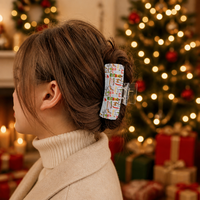 Pince à cheveux de Noël haut de gamme Shily&OS, 29 couleurs, pinces requin Père Noël faites à la main, petits accessoires capillaires frais pour femmes