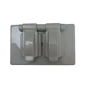 1-Gang Non-Metallic Duplex Receptacle Cover Gary Wall Plate Weatherproof Outlet Box Cover