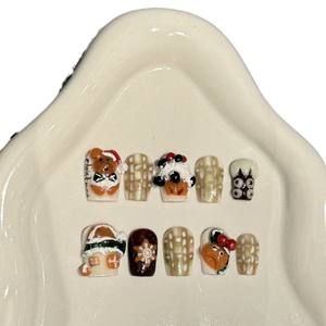 <span class=keywords><strong>Uñas</strong></span> Postizas Tridimensionales con Diseño <span class=keywords><strong>de</strong></span> Oso, Estilo Lindo, Multi-Patrón, Divertidas para Niños, Removibles, Fototerapia Manual, Aplicación con Pinza - Product Image 2