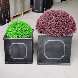 Boîtes <span class=keywords><strong>à</strong></span> fleurs extérieures populaires <span class=keywords><strong>en</strong></span> Fiberclay pour les jardinières d'arrière-cour et <span class=keywords><strong>de</strong></span> frontyard-jardinières faites <span class=keywords><strong>à</strong></span> la main durables et écologiques rondes - Product Image 6