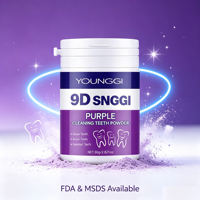 YOUNG GI 9D Bubuk Gigi Rasa Mint 80g OEM/ODM Antibakteri Pemutih Gigi Menyegarkan Napas Menghilangkan Bau Tak Sedap Perawatan Mulut