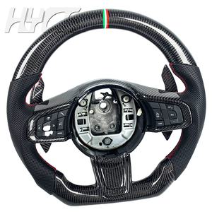Volante Personalizado de Fibra de Carbono y Cuero para Mejorar el Interior del Automóvil, Compatible con <span class=keywords><strong>Jaguar</strong></span> XE XF XJ XJL Fp F-pace - Product Image 3