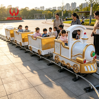 JINFUDA Train électrique orbital de haute qualité en FRP pour enfants, pour parc d'attractions