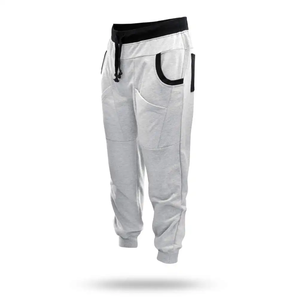 Calça jeans de couro personalizada de fábrica, para academia, esportes, corrida, plus size, calças de alargamento, calças masculinas de suor