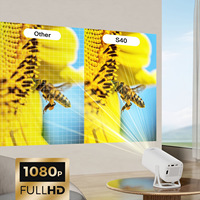 Projecteur 1080P à mise au point automatique, 150 lumens ANSI, Android 11 LED, support rotatif à 270°, 2000:1 pour cinéma maison intérieur/extérieur