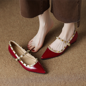 Zapatos de Novia para Mujer, Lujosos y Brillantes con Lentejuelas, Punta en Pico, Zapatos Planos con Tira en el Tobillo para Damas, Zapatos de Boda para Banquete - Product Image 1