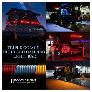 Tira de Luz LED para <span class=keywords><strong>Camping</strong></span>, Regulable, de Aluminio Negro, con LED Blanco, IP67, con Soporte de Montaje, 1300lm, para Autocaravanas y Todoterreno - Product Image 2