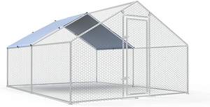 Poulailler en acier galvanisé robuste, type enclos, 3x6x2m - Product Image 2