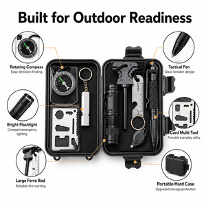 Caja <span class=keywords><strong>de</strong></span> Herramientas <span class=keywords><strong>de</strong></span> Supervivencia para Exteriores, para Campamento, Aventuras, Emergencias en el Automóvil y Viajes - Product Image 3