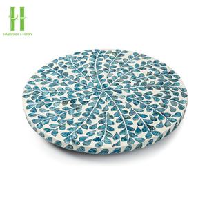 Plateau tournant décoratif de haute qualité incrusté de nacre décoration de table OEM/ODM fait à la main du fabricant du Vietnam - Product Image 4
