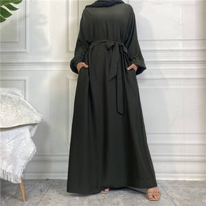 Yibaoli निर्माता 14 रंग फैशन महिलाओं की लंबी आस्तीन के कपड़े सादे abaya मुस्लिम महिलाओं के लिए डिजाइन ईद कपड़े के लिए 2023 - Product Image 5