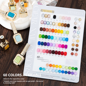 Nuevo set de esmalte de uñas en gel UV LED de 60 colores, 15 ml, color sólido, barniz permanente, esmalte de uñas efecto ojo de gato, productos para el cuidado de las uñas - Product Image 1