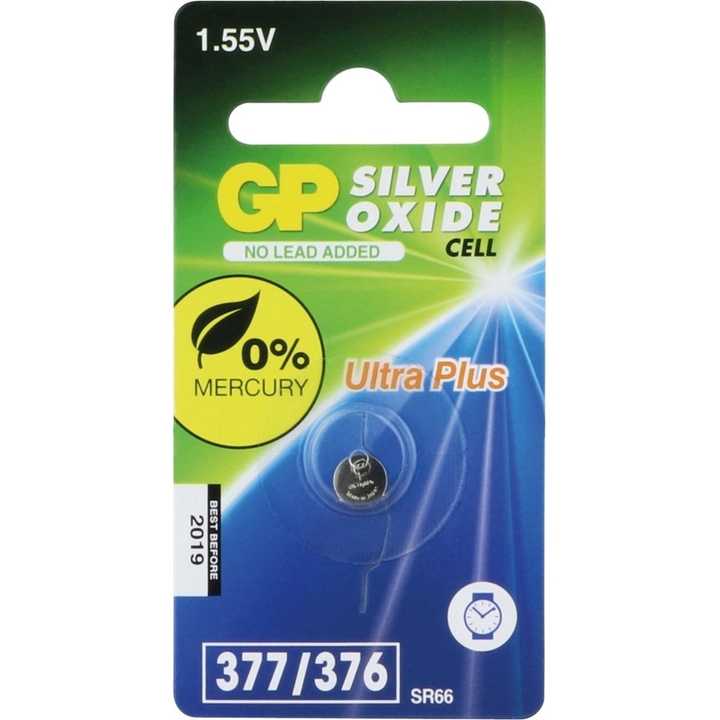 GP Knopfzelle SR626SW / 377, 25mAh, Silberoxid ( 9859273189 )