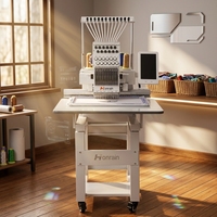 Machine à broder à tête unique haute vitesse pour studios à domicile, petites entreprises, casquettes et écussons personnalisés