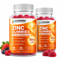 Fabrication sur mesure OEM ODM sous marque privée : Gummies de zinc D3 Échinacée pour le soutien immunitaire 50 mg, 60 Gummies – Fabrication par contrat