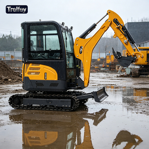 Mini-excavatrice à rotation zéro, 1 tonne, 2 tonnes, mini-excavatrice sur chenilles, 2,2 km/h, faible vitesse, <span class=keywords><strong>charge</strong></span> <span class=keywords><strong>lourde</strong></span> pour le creusement de canalisations - Product Image 1