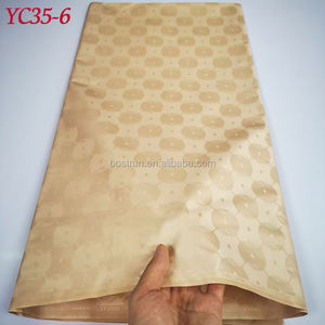 YC35 5 mètres/lot Tissu Bazin Riche Brocart pour Hommes Tissu Doux de Haute Qualité <span class=keywords><strong>Parfum</strong></span>é Bazin Brodé Tissu Africain - Product Image 3