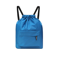 Bolsa de Gimnasio Impermeable Unisex de Nailon Plegable con Malla, Bolsa de Playa con Cordón y Bolsillo de Red, Bolsa de Natación con Logotipo Personalizado 20-38L
