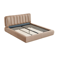 2026 Luxuriöse Schlafzimmermöbel: Doppel-, Einzel- und Queen-Size-Betten, modernes Holzbett-Set, Kingsize-Bettrahmen mit Lederkopfteil