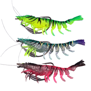 Nuovo arrivo 95mm 10g artificiali TPE esche da <span class=keywords><strong>pesca</strong></span> per gamberetti morbidi luminosi acqua salata incandescente <span class=keywords><strong>con</strong></span> gancio a manovella di piombo - Product Image 1