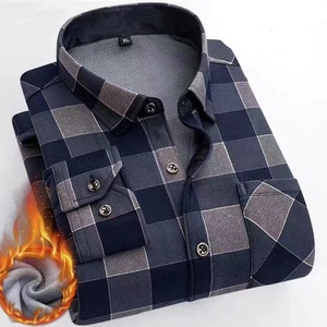 <span class=keywords><strong>Camicia</strong></span> Termica Invernale da <span class=keywords><strong>Uomo</strong></span> Nuova Collezione, Cardigan in Pile Doppio Strato Ispessito per Papà, <span class=keywords><strong>Camicia</strong></span> a Quadri per Mezza Età - Product Image 1