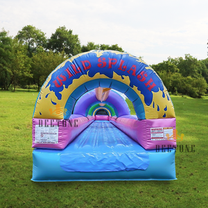 Glissière d'eau gonflable de fête d'enfants de saut extérieur surfant avec la piscine de trampoline - Product Image 3