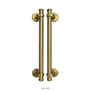 Poignée de porte robuste avec éléments latéraux en aluminium et centre en acier inoxydable 304 – Exportateur de quincaillerie architecturale haut de gamme - Product Image 1