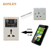 Interruptor de toma de corriente GSM basado en tarjeta Sim Sms llamada Control remoto para automatización del hogar inteligente KONLEN