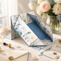 Boîte cadeau pliante personnalisée en gros, en carton recyclable et couché, pour emballage de vêtements avec impression de logo pour les articles vestimentaires